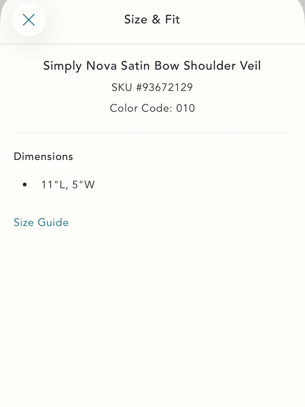 Anthropologie Simply Nova Satin Bow Shoulder Veil